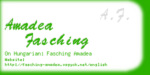 amadea fasching business card